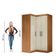 Guarda Roupas Modulado De Canto Madrid Com 3 Portas Maxel Madeirado/off White