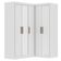 Guarda Roupas Modulado De Canto Madrid Com 5 Portas Maxel Branco