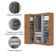 Guarda Roupas Modulado De Canto Madrid Com 5 Portas E 2 Gavetas Maxel Madeirado/off White