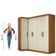 Guarda Roupas Modulado De Canto Madrid Com 5 Portas E 2 Gavetas Maxel Madeirado/off White
