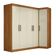 Guarda Roupas Modulado De Canto Madrid Com 5 Portas E 2 Gavetas Maxel Madeirado/off White