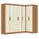 Guarda Roupas Modulado De Canto Madrid Com 7 Portas Branco Maxel Madeirado/off White