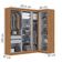 Guarda Roupas Modulado De Canto Madrid Com 7 Portas Branco Maxel Madeirado/off White