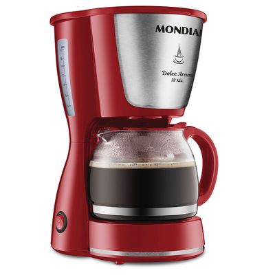 Cafeteira Elétrica Dolce Arome Mondial Vermelho e Inox 550W C-35 18X 220