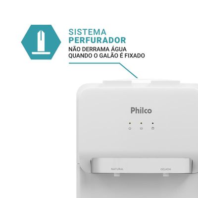 Bebedouro Philco 20L Água Gelada e Natural com Compressor PBE11 220V