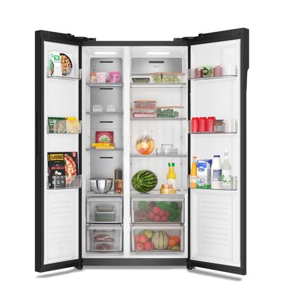 Geladeira Electrolux Frost Free Inverter 531L Efficient AutoSense Side by Side Vidro Preto (ES5GB) 220V