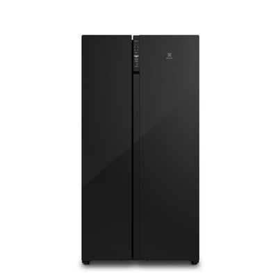 Geladeira Electrolux Frost Free Inverter 531L Efficient AutoSense Side by Side Vidro Preto (ES5GB) 220V