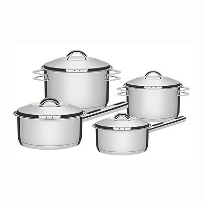 Jogo De Panelas Solar Em Aço Inox Com Fundo Triplo Indução 4 Peças - Tramontina 65510760