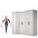 Guarda Roupas Modulado De Canto Madrid Com 5 Portas E 2 Gavetas Maxel Branco