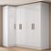 Guarda Roupas Modulado De Canto Madrid Com 5 Portas E 2 Gavetas Maxel Branco