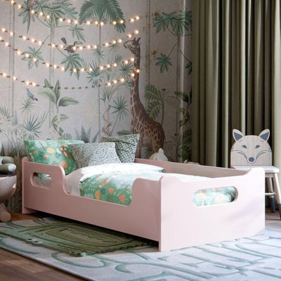 Cama Infantil Com Grade De Proteção Rosa