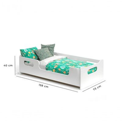 Cama Infantil Com Grade De Proteção Branco