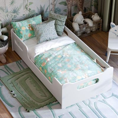 Cama Infantil Com Grade De Proteção Branco