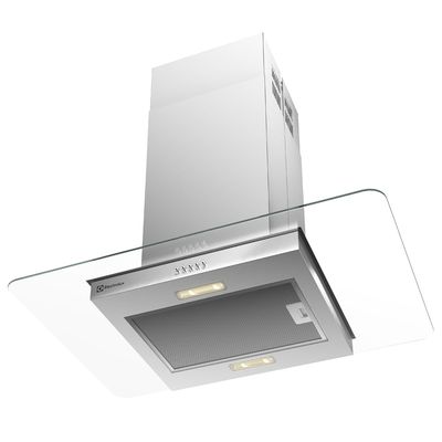 Coifa de Ilha Electrolux 90cm de Vidro Efficient com Luz de Led (CE9IX) 127V