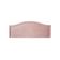 Cabeceira Casal Curva Luxo 140x60 Veludo Rosê - Tachas Prata