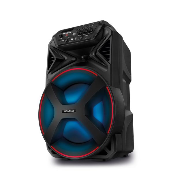 Caixa Amplificada Connect Partyplus Mondial Preto 250W RMS CM-250 Bivolt