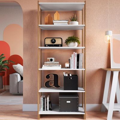 Estante Multiuso 5 Prateleiras Ey201 Mell Branco Novam Mell Branco