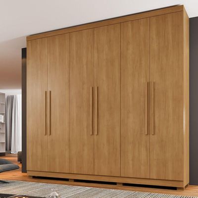 Guarda Roupa New Master 6 Portas 4 Gavetas 10 Prateleiras Cinamomo