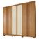 Guarda Roupa Porto 6 Portas Ripado 4 Gavetas 10 Prateleiras Cinamomo 2 Portas Off