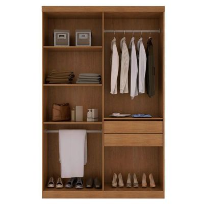 Guarda Roupa Solteiro Heros 4 Portas Com Pés Moderna Imbuia Com Grafite