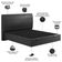 Cama Queen Baú Flutuante Com Cabeceira 160cm Spazio S04 Couríssimo Preto - Lyam Decor