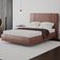 Cama Casal Flutuante Com Cabeceira 140cm Astra S04 Couríssimo Telha - Lyam Decor