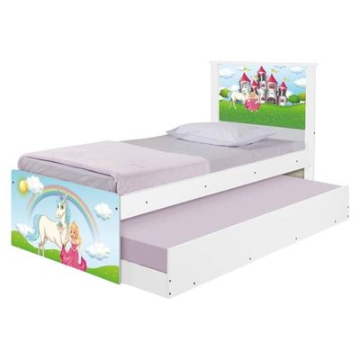 Bicama Juvenil Com Cabeceira Adesivada Princesa Encantada