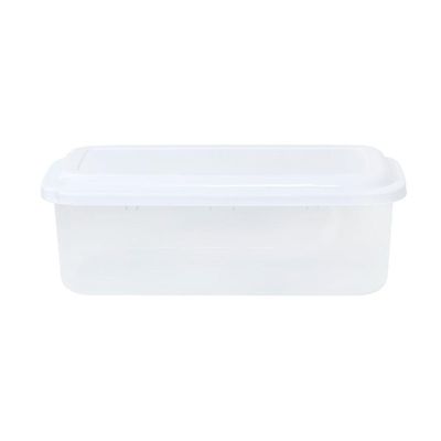 Kit 2 Pote Plástico Retangular 2,2 Litros Plasvale Branco - 2 Unidades