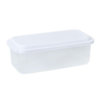 Kit 2 Pote Plástico Retangular 2,2 Litros Plasvale Branco - 2 Unidades