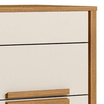 Mesa De Cabeceira Dhara 2 Gavetas 51 Cm Freijo Off White Moval Freijo Off White