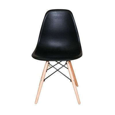 Kit Com 2 Cadeiras Charles Eames Eiffel Preto