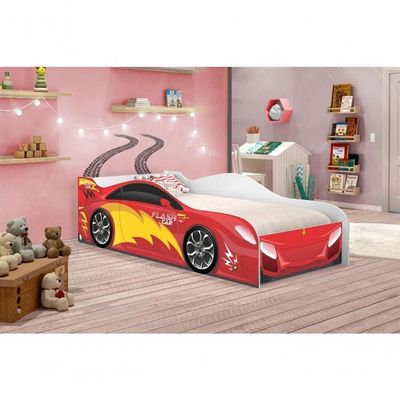 Cama Infantil Carro Velocista Vermelho