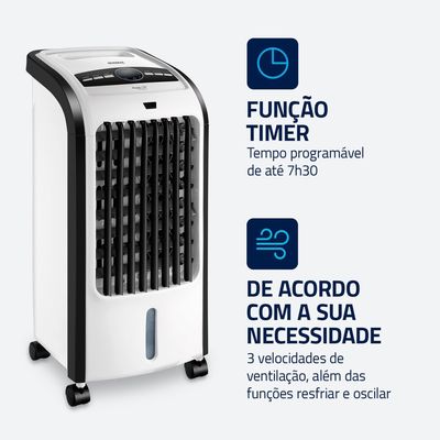 Climatizador Flash Air Mondial Branco e Preto 80W CL-03 110