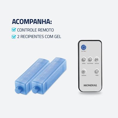 Climatizador Flash Air Mondial Branco e Preto 80W CL-03 110