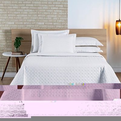 Cobre Leito Madri Percal 200 Fios 100% Algodão Queen 03 Peças - visual disponível na cor Branco