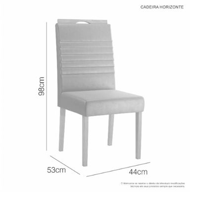 Mesa Robusta 90x90 4 Cadeiras Horizonte Jcm Cinamomo/off