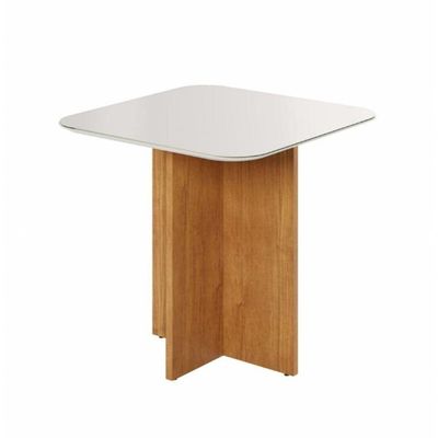 Mesa Robusta 90x90 4 Cadeiras Horizonte Jcm Cinamomo/off