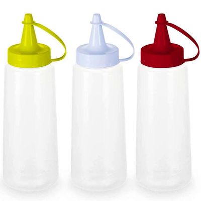 Kit 60 Bisnagas Plásticas para Molho 250ml Ketchup Maionese