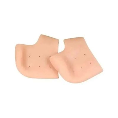 Par Meia Silicone Anti Rachadura Calcanhar Hidratante Protetor Ortopédica