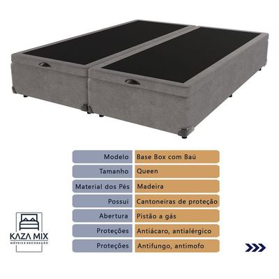 Cama Box Baú Queen E Colchão Molas Ensacadas Amsterdã Probel