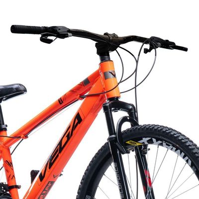 Bicicleta Tipo Vikingx Vega Psico Aro 26 21 Vel Freio Disco Laranja Neon