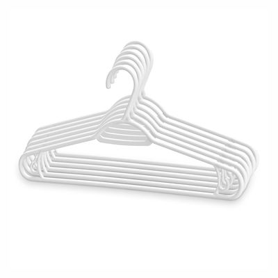Conjunto de Cabides Dasplast Plástico Sustentável Leve 6 e Pague 5 Branco