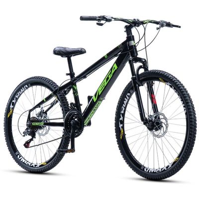 Bicicleta Tipo Vikingx Vega Psico Aro 26 21 Vel Freio Disco Preto/amarelo