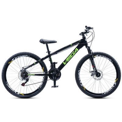 Bicicleta Tipo Vikingx Vega Psico Aro 26 21 Vel Freio Disco Preto/amarelo