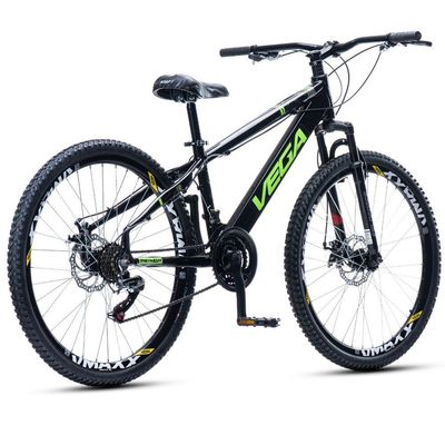 Bicicleta Tipo Vikingx Vega Psico Aro 26 21 Vel Freio Disco Preto/amarelo