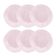 Jogo de 6 Pratos Rasos Oxford Ryo Pink Sand Rosa Claro 27,5cm Porcelana