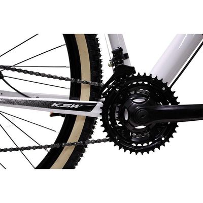 Bicicleta Aro 29 Ksw 21 Marchas Alumínio Cambio Shimano Freio A Disco Branco -ad Preto 17