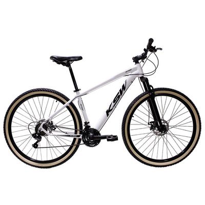 Bicicleta Aro 29 Ksw 21 Marchas Alumínio Cambio Shimano Freio A Disco Branco -ad Preto 17