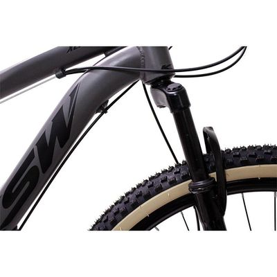 Bicicleta Aro 29 Ksw 21 Marchas Alumínio Cambio Shimano Freio A Disco Grafite Fosco -ad Pto 19