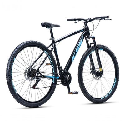 Bicicleta Bike Aro 29 Ksw Marcha 21 Velocidades Alumínio Xlt 100 Mtb Preto/azul 19